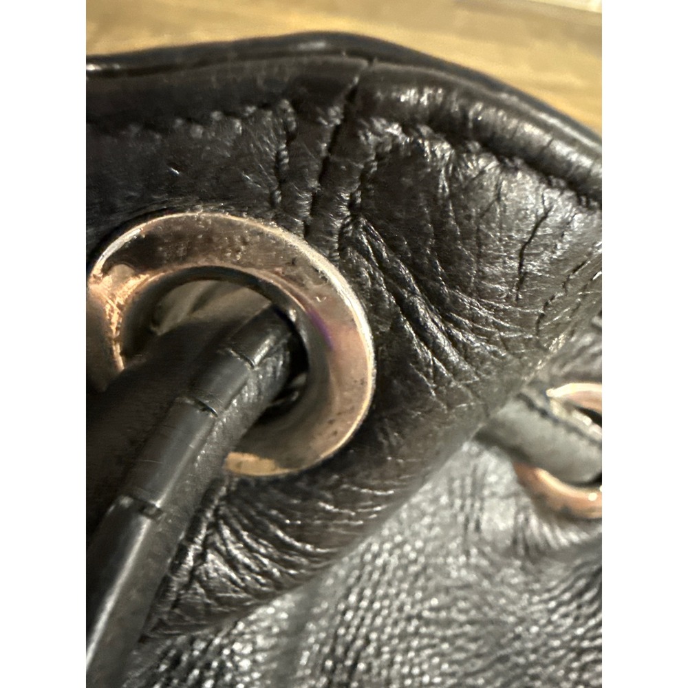 Michael Michael Kors Black Pebbled Leather Shoulder Bag Hobo Tote Purse - Picture 8 of 13